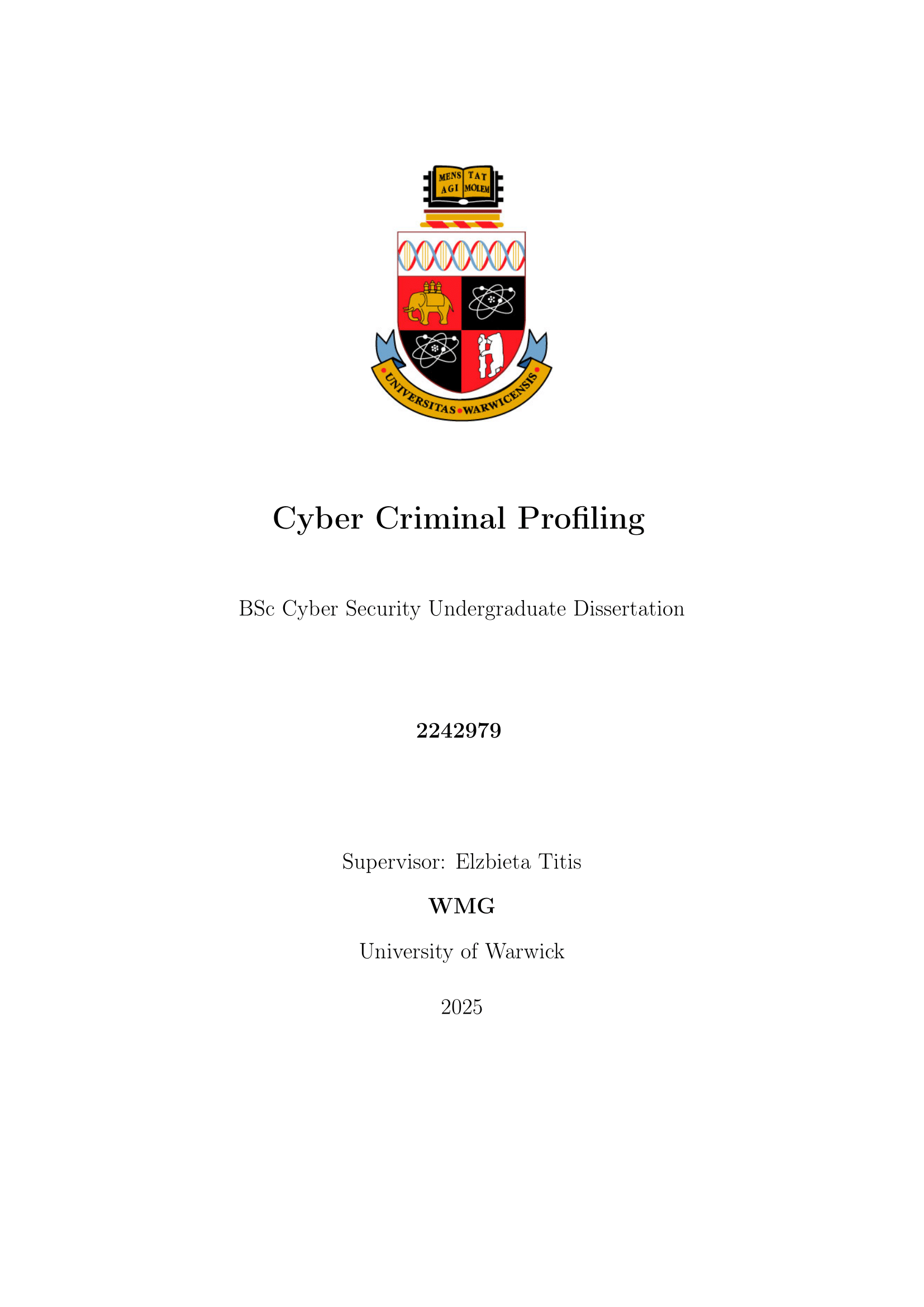 First page of dissertation